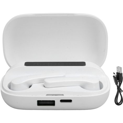 Casque Bluetooth TWS 5.0 Écouteurs Sport Stéréo Contrôle Tactile Blanc V20 (1/5)