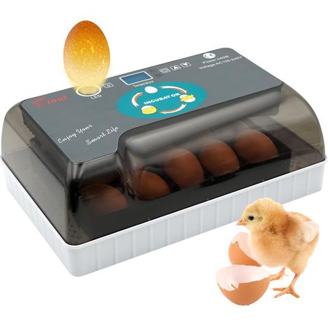Dengmx-Couveuse Oeuf Automatique - acier inoxydable et acier, compatible Poules, Led - bricolage / éclairage (1/5)