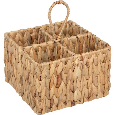 Pot a ustensiles ou range couverts 20 x 23 cm tresse marron