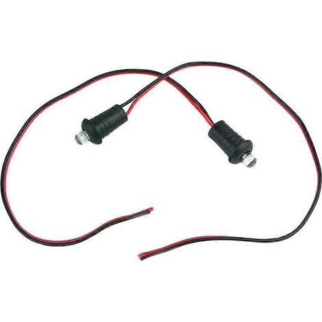 Lot de 2 fausses alarmes de voiture clignotantes bleues 12 V, avec éclairage LED pour tableau de bord et accessoires moto. (1/5)