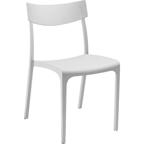 Dmora - Gartenstuhl Orcus, Gartensitz, Outdoor-Stuhl, Outdoor-Sessel, Made in Italy, 54x46 h80 cm, Weiß