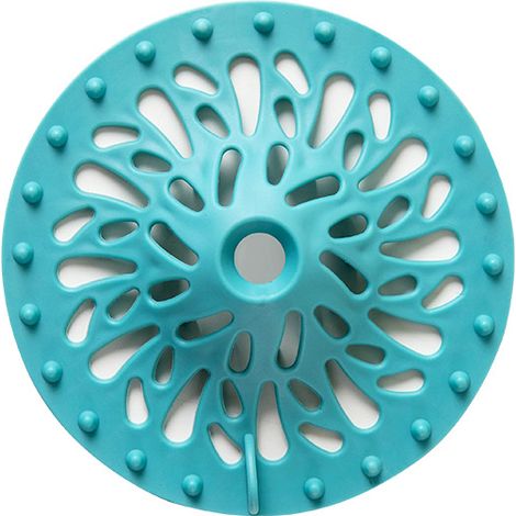 Lot de 2 crépines en silicone pour évier ou baignoire, motif floral ajouré, attrape-cheveux, compatibles cuisine et salle de bain.