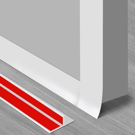 Ruban d'étanchéité en silicone en forme de T pour portes et fenêtres pour bloquer les courants d'air froid et réduire le bruit,6 m×3.5cm， blanc (1/5)