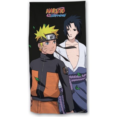 Serviette de plage - Naruto et Sasuke - Noir (1/3)