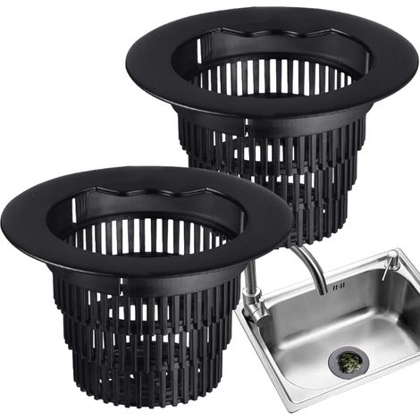 Débouchage Évier  2 Pièces Rétractable Anti-Engorgement Attrape  Aliments,de Récupération pour Évier de Cuisine  pour Déchets Alimentaires Cheveux Maison Salle de Bain Douche Appartement (1/5)