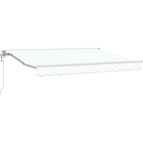 Elektrische ausziehbare Markise Weiß 3 x 2,5 m (1/5)