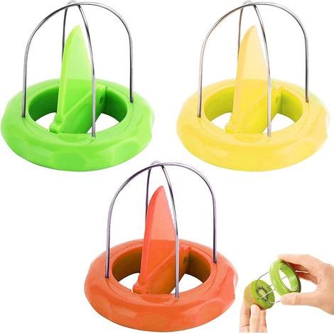 Lot de 3 éplucheurs de kiwi avec coupe-kiwi en plastique - Mini coupe-fruits et kiwi - Machine à découper - Ustensiles de cuisine (1/5)