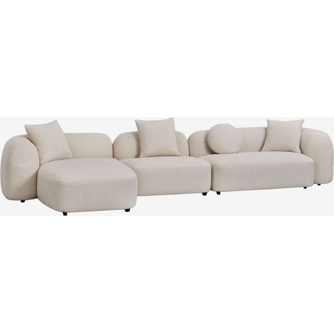 Sofá modular chaise longue izquierdo de 3 piezas en chenilla Coco SKLUM (1/5)