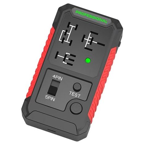 12V USB-betriebener Kfz-Relaisprüfer, universeller 4/5-poliger Kfz-Relaisprüfer, Relaisprüfgerät mit LED-Anzeige. (1/5)