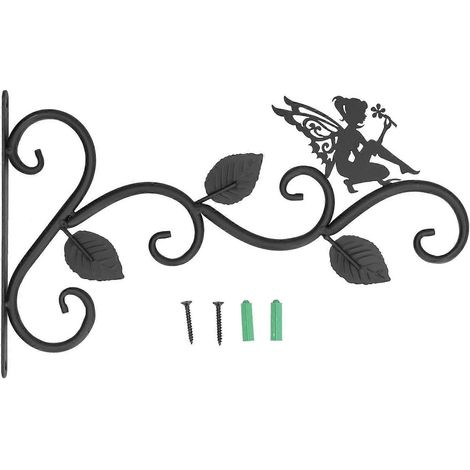 Hängende Pflanzenhalterung aus Schmiedeeisen, Wandhaken für Blumentöpfe, geeignet für Wohnzimmer und Balkon (1/4)
