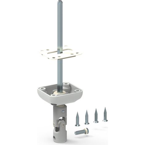 Slid'Up By Mantion – Sortie de caisson pour volet roulant 6P7 verticale – Tige en acier zingué 315mm – Bloc-guide genouillère pour pose traditionnelle