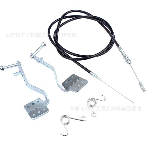 Kit de câbles de pédales de frein et d'accélérateur pour karts Predator 212cc, 196cc, 6.5 et 5.5hp. (1/4)