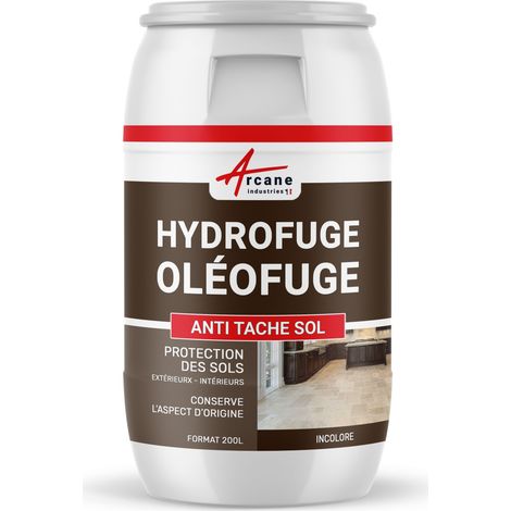 Anti-tache sol, traitement hydrofuge pour le sol, carrelage extérieur / intérieur : terre cuite,travertin, graisse - 200 L - ARCANE INDUSTRIES