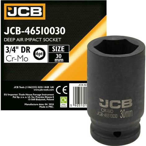 Adaptador de impacto profundo 3/4" 30mm (hexagonal de 6 caras)