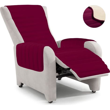 Copripoltrona Trapuntato Doubleface Bordeaux/Panna (1/2)