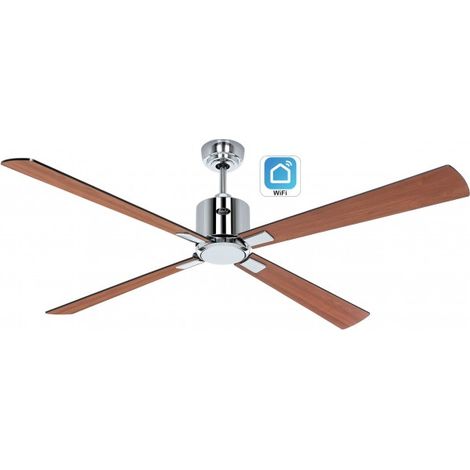 Ventilador de techo con WiFi CasaFan ECO NEO III 152cm 948303W negro / negro y teca (1/4)