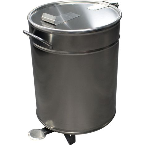 Bac à Déchets 50L Inox Roulant - L2G