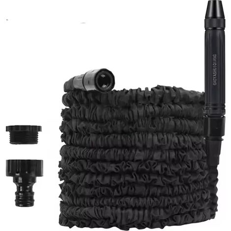 Tuyau magique extensible (vert, 45,7 m) pour arrosage du jardin et de la maison, nettoyage de voiture haute pression, pistolet à eau et accessoires de jardinage (1/4)