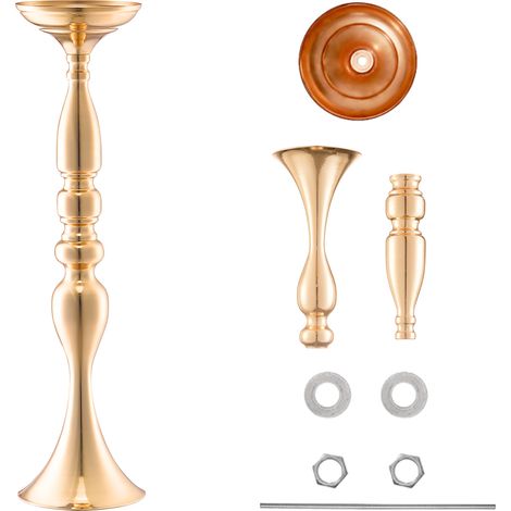 Mophorn 24PCS 50cm/19.7” Tall Wedding Flower Vase, Metal Wedding Centerpiece, Gold Floral Arrangement Stand Display Rack for Tables Wedding Dinner Party, Anniversary Ceremony Birthday Event Decor (1/5)