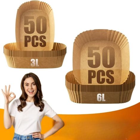 Backpapier, 100 Stück, für Dual Airfryer 3000/5000 Serie 6l/3l (1/5)