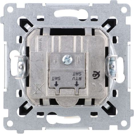 Simon 54 Presa doppia per antenna satellitare SAT-SAT-RTV (modulo) nero opaco DASK2.01/49