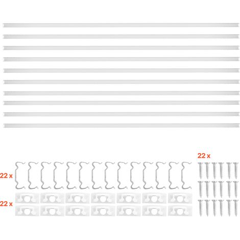 Mophorn Perfil de aluminio para tira LED de 1 m, paquete de 10 unidades, canaletas para iluminación LED con difusor opal, tapones de extremos y soportes de montaje,decorar dormitorios (1/5)
