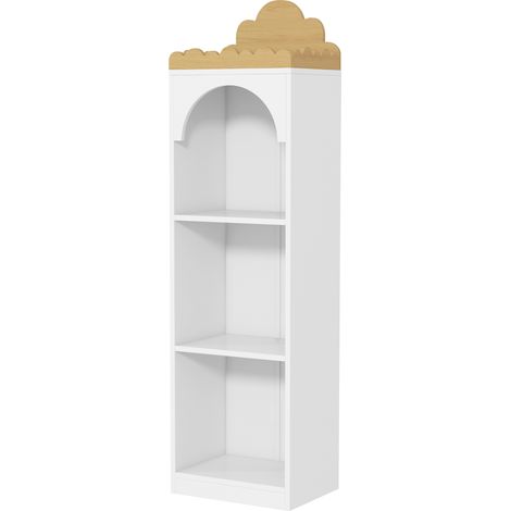 Estantería infantil 3 niveles para guardería habitación infantil blanco y natural
