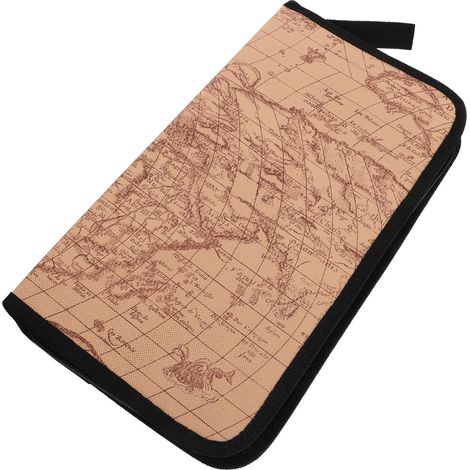 Étui de Rangement pour DVD 80 Disques en Tissu Non Tissé Fermeture Éclair, Protection Complète pour Voyages en Voiture et Déplacements Professionnels (1/5)