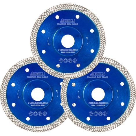 3 disque diamant, 125 mm, segment turbo 1,2 mm, alésage 22,23 mm, coupe céramique granit (1/5)