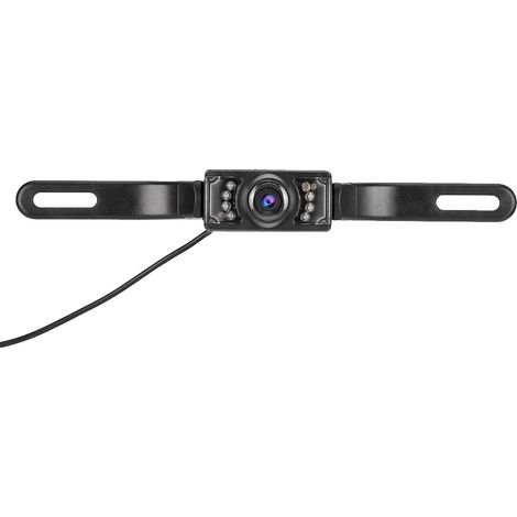 Caméra de recul étanche IP67 HD avec vision nocturne infrarouge et miroir pour plaque d'immatriculation, vue de stationnement et sauvegarde PAL (1/5)
