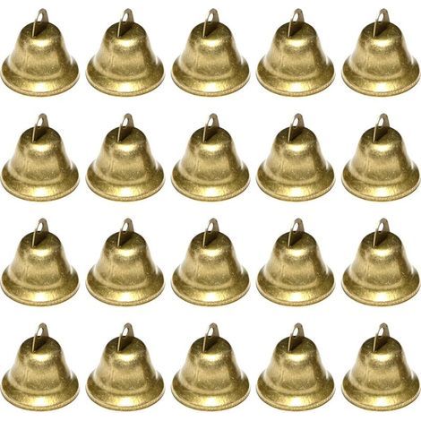 Lot de 20 clochettes de style bronze vintage de 38 mm (1,5 pouce), idéales pour la fabrication de sonnettes, de carillons éoliens et de cadeaux de Noël (1/5)