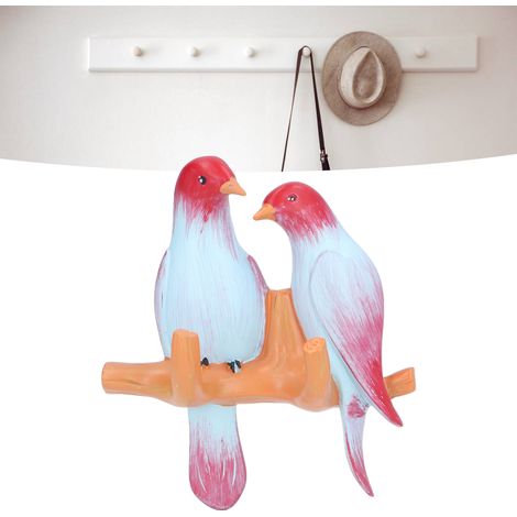 Kreative Wandhaken für Türen und Wände, kein Bohren erforderlich, dekorative Harzhaken in Tierform, L-förmige Wandhaken, rot. (1/5)