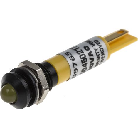 Voyant LED lumineux Jaune RS PRO, dia. 8mm, IP67 ( Prix pour 1 )