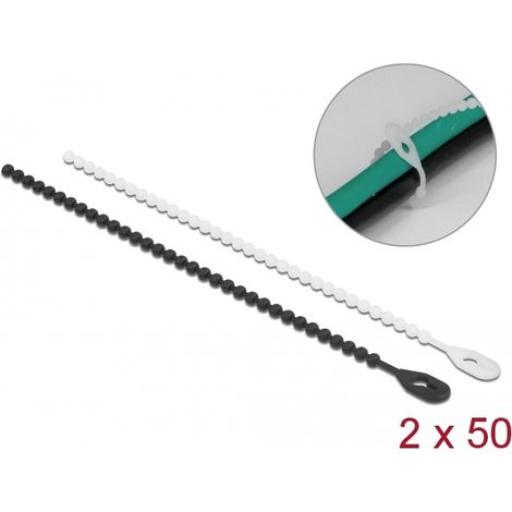 Delock Amarras reutilizables LA 180 x AN 3,6 mm 100 piezas
