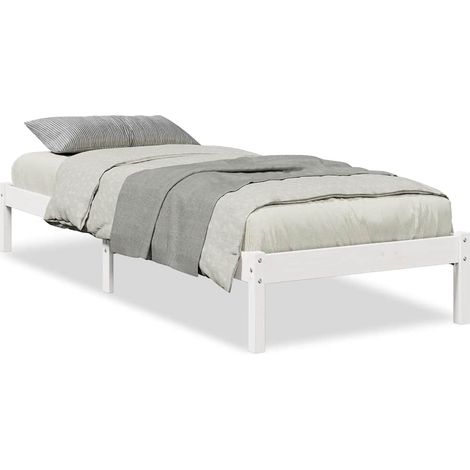 Maison Exclusive - Letto Extra Lungo senza Materasso Bianco 100x210 cm in Pino