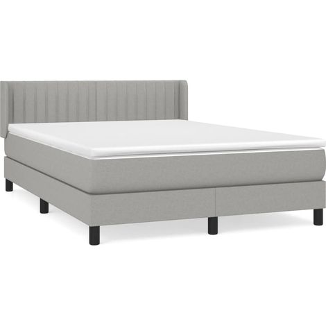 Maison Exclusive - Cama box spring con colchón tela gris claro 14 (1/5)