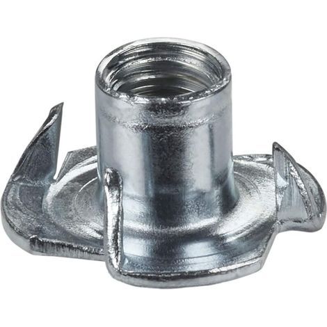 100 x Écrous à Griffes M8 x 10 x 20 mm Douilles à visser avec 4 Pointes pour la Fixation de Composants de la Fabrication (1/5)