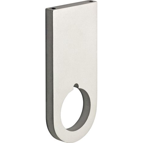 CINETTO Schrankrohrlager Mittelstück zu Schrankrohr rund, Aluminium silberfarbig