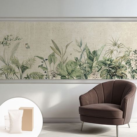 Papier peint intissé avec imprimé installation simple qualité excellente sans désordre - Colle incluse gratuite Jungle tropicale 250x104 cm (1/5)