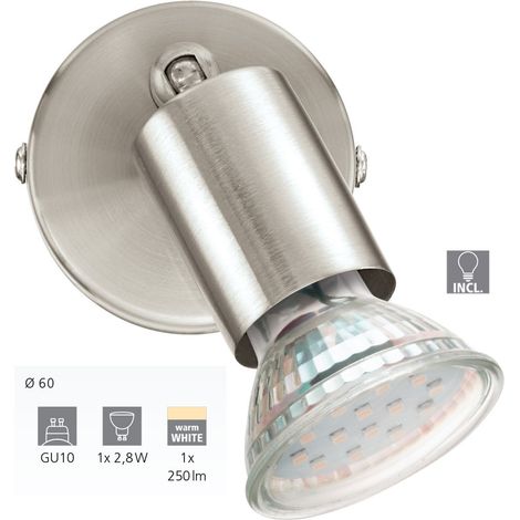 Spot led buzz 3w attacco gu10 color nickel opaco 92595 (1/5)