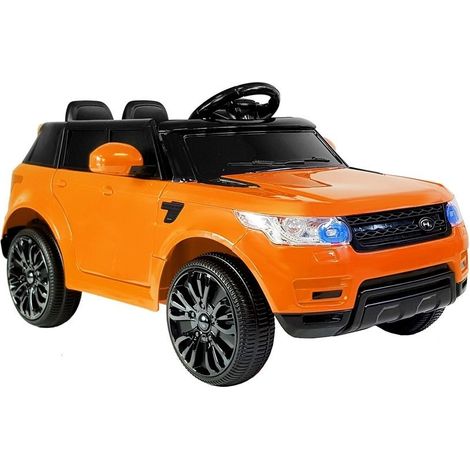 HL1638 Coche a pilas para niños con luces LED, MP3 y mando a distancia, color naranja. (1/5)