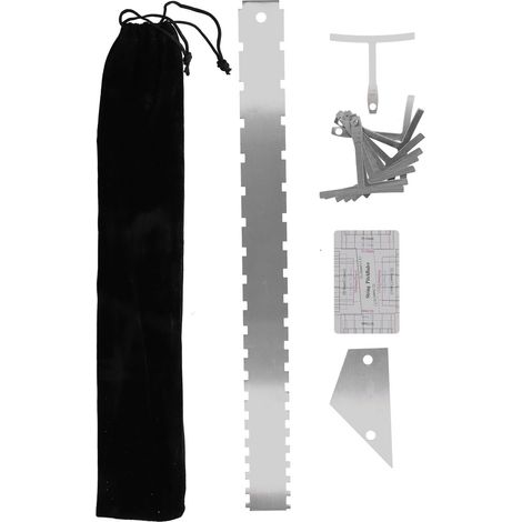 Outil de Mesure pour Guitare, Règle de Niveau d'Arc de Manche et Jauge d'Accord pour Lutherie en Argent (1/5)