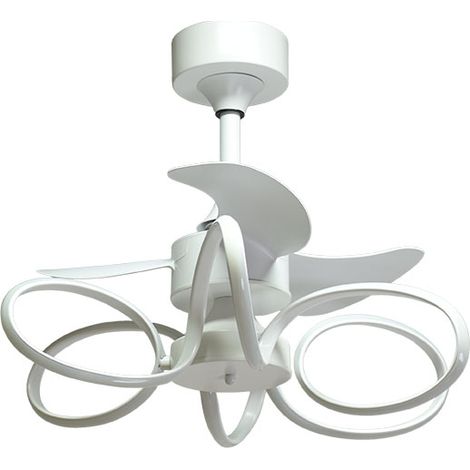 Ventilator dc karla weiß, 3 Flügel, 65w+65w led 300040006000k, h.50xd.63cm