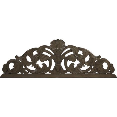 Testiera letto matrimoniale legno carving decorativo grigio Madam (1/3)