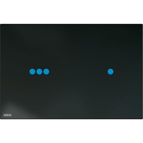 Schlanker, berührungsloser Bedienknopf mit Hintergrundbeleuchtung, Glas-Schwarz, IP45 (1/2)