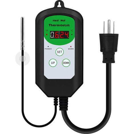 Thermostatstecker für Heizung und Kühlung, Temperaturregler, Digitalthermostat für Terrarien, Inkubatoren, Brausysteme, Gewächshäuser, Terrarien (1/5)