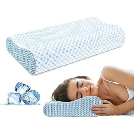Oreiller Ergonomique en Mousse à Mémoire de Forme - Soutien Ferme et Confortable pour Dormeur sur Le Côté et Le Dos Confortable, Sommeil réparateur, Soutien Ferme(50x30cm) (1/5)