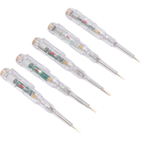 Stylo testeur électrique multifonctionnel avec lampe LED brillante, coque transparente et tournevis inductif (1/5)
