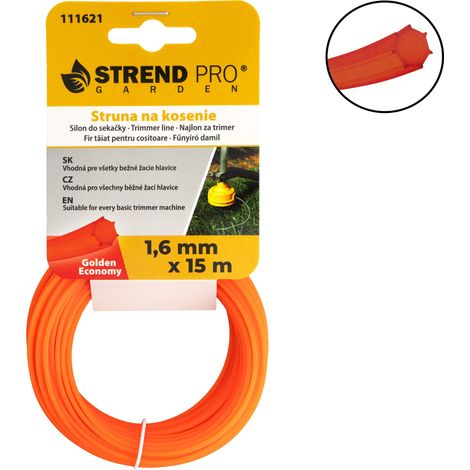 Trimmerfaden Golden Economy 1,6 mm, L-15 m, HEX