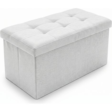 Rechteckiger Hocker mit Stauraum, faltbar, 76 × 38 × 38 cm (1/5)